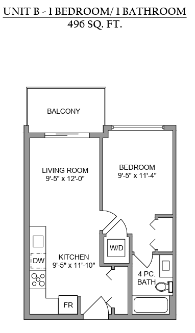 Floor plan: One Bedroom